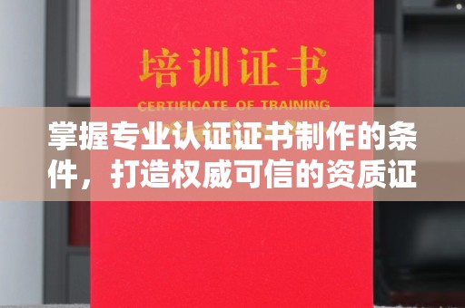 邢台掌握专业认证证书制作的条件，打造权威可信的资质证明