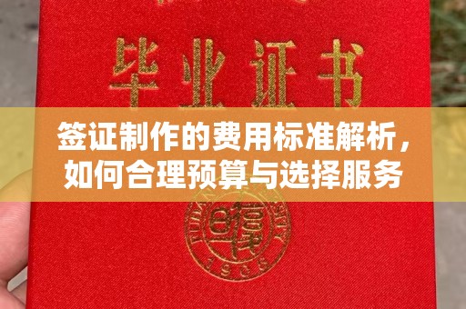 邢台签证制作的费用标准解析，如何合理预算与选择服务