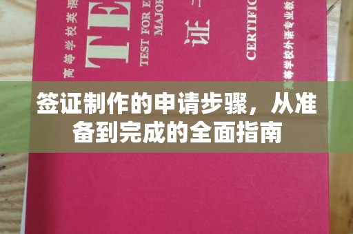 邢台签证制作的申请步骤，从准备到完成的全面指南