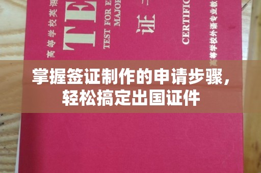 邢台掌握签证制作的申请步骤，轻松搞定出国证件